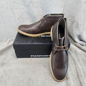 Nick Graham Shoes Mens Size 12 Charles Brown Faux Leather Chukka Boots *NWT*